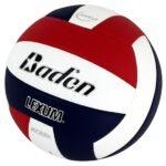 Baden Lexum Comp Official Size 5 Advanced Microfiber Composite Game Volleyball, Red/White/Navy - Image 2
