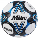 Mitre Delta One 24 Football White/Black/Blue Match Ball - Image 2