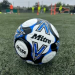 Mitre Delta One 24 Football White/Black/Blue Match Ball - Image 4