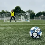 Mitre Delta One 24 Football White/Black/Blue Match Ball - Image 7