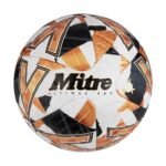Mitre Football Ultimax Pro White Gold Black professional match ball with high durability, precision control, and consistent flight