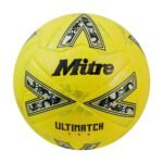 Ultimatch One Football Mitre Yellow Black high performance match ball with durable design, precise control and consistent flight